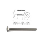 SS-316 SS316 Cup Head Bolt ISO  M12 X 150