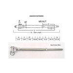 Hardware SS316 Rigging Screw Jaw & Swage M5 X 3.2