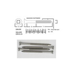 Screws SS316 Type 17 Bugle Batten 14-10 X 100mm SQUARE Drive