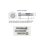 SS-316 SS316 Dynabolt W/Nut 10mm X 50