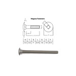 SS-316 SS316 Cup Head Bolt ISO M8 X 100