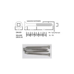 Screws SS316 Type 17 Bugle Batten 12-10 X 75mm SQUARE Drive