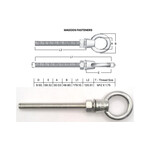 Hardware SS316 Eyebolt Collar Kit M12 X 120