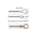 Hardware SS316 Eyebolt Collar Kit M8 X 80