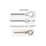 Hardware SS316 Eyebolt Collar Kit M6 X 60