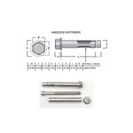 SS-316 SS316 Dynabolt W/Nut 8mm X 60