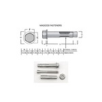 SS-316 SS316 Dynabolt W/Nut 8mm X 40