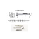 SS-316 SS316 Dynabolt W/Nut 6.5mm X 35