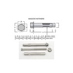 SS-316 SS316 Dynabolt W/Nut 8mm X 80