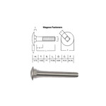 SS-316 SS316 Cup Head Bolt ISO M10 X 80