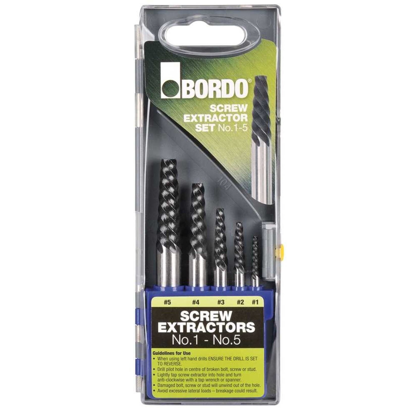 Drill Bits Screw Extractor Set No 1 to 5 (No Drill)