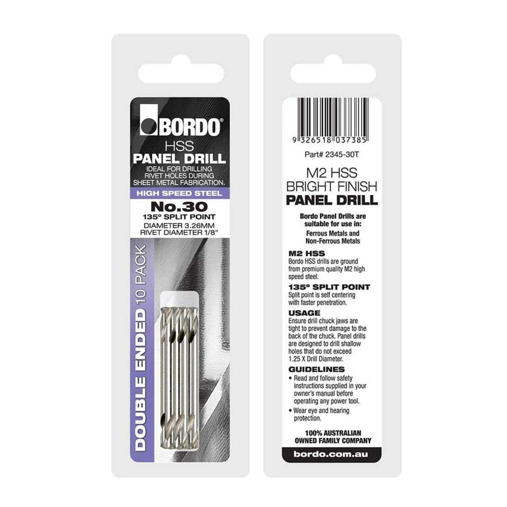 Drill Bits Rivet Drill Bit Double Ended 1/8 X 51mm Pack Of 10