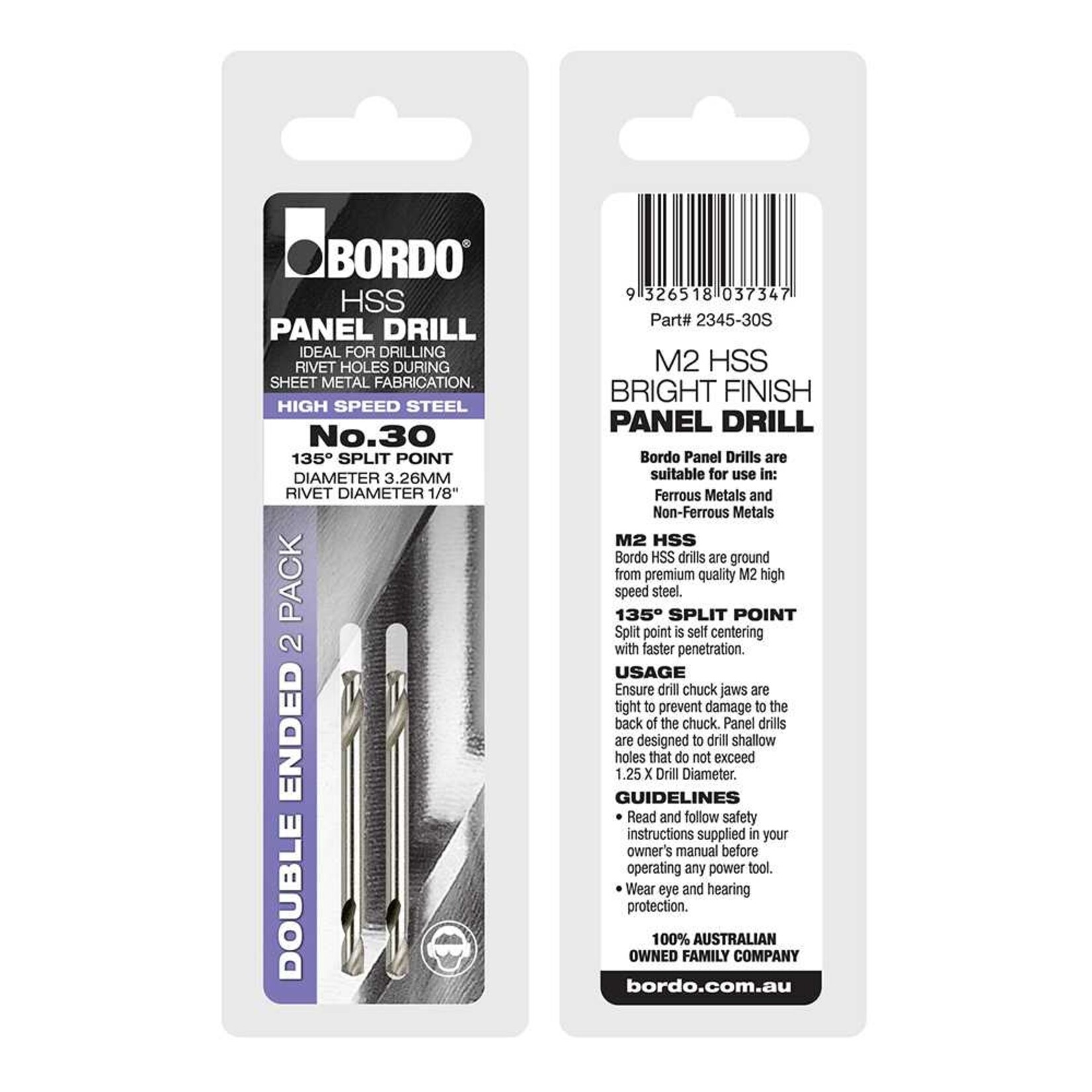 Drill Bits Rivet Drill Bit Double Ended 1/8 X 51mm Pack Of 2