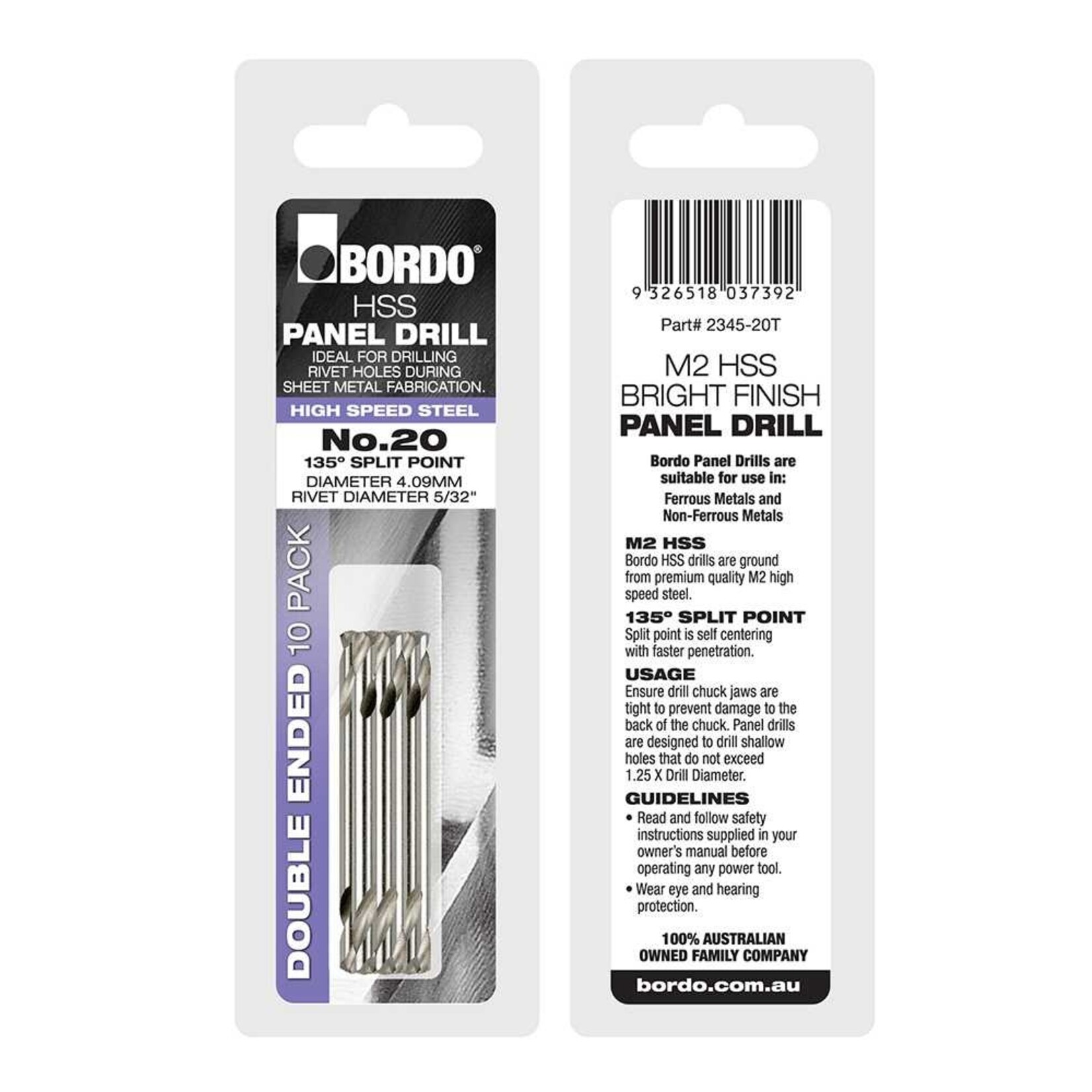 Drill Bits Rivet Drill Bit Double Ended 5/32 X 51mm Pack Of 10