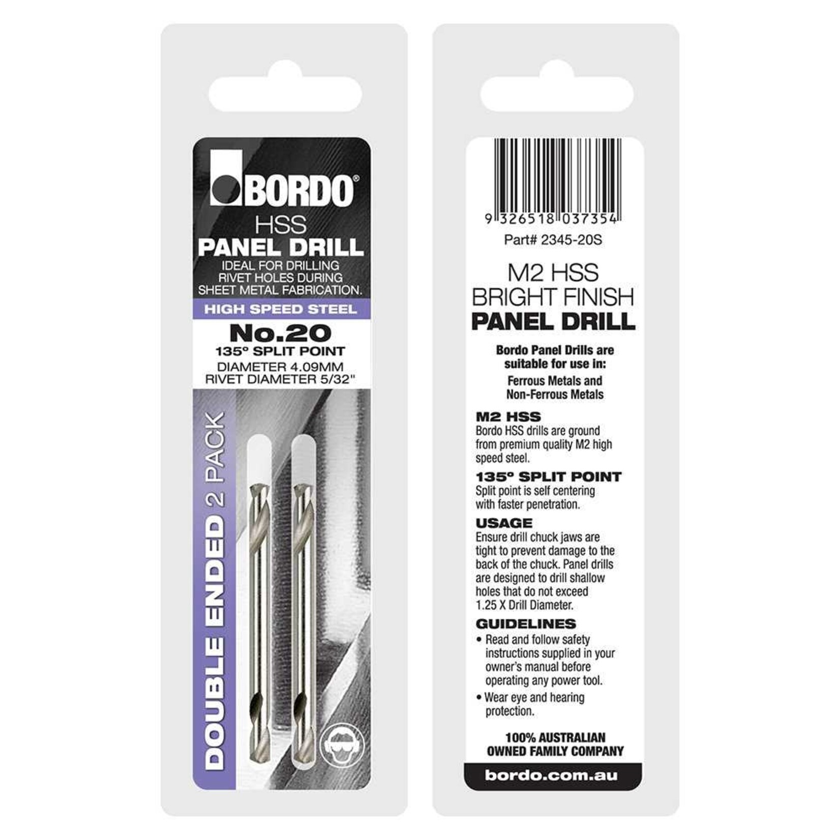 Drill Bits Rivet Drill Bit Double Ended 5/32 X 51mm Pack Of 2