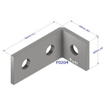 Brackets Bracket HDG 40 X 80 X 40 X 5mm 12mm hole 2 + 1