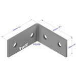 Brackets Bracket HDG 100 X 100 X 50 X 5mm 12mm Holes X 4