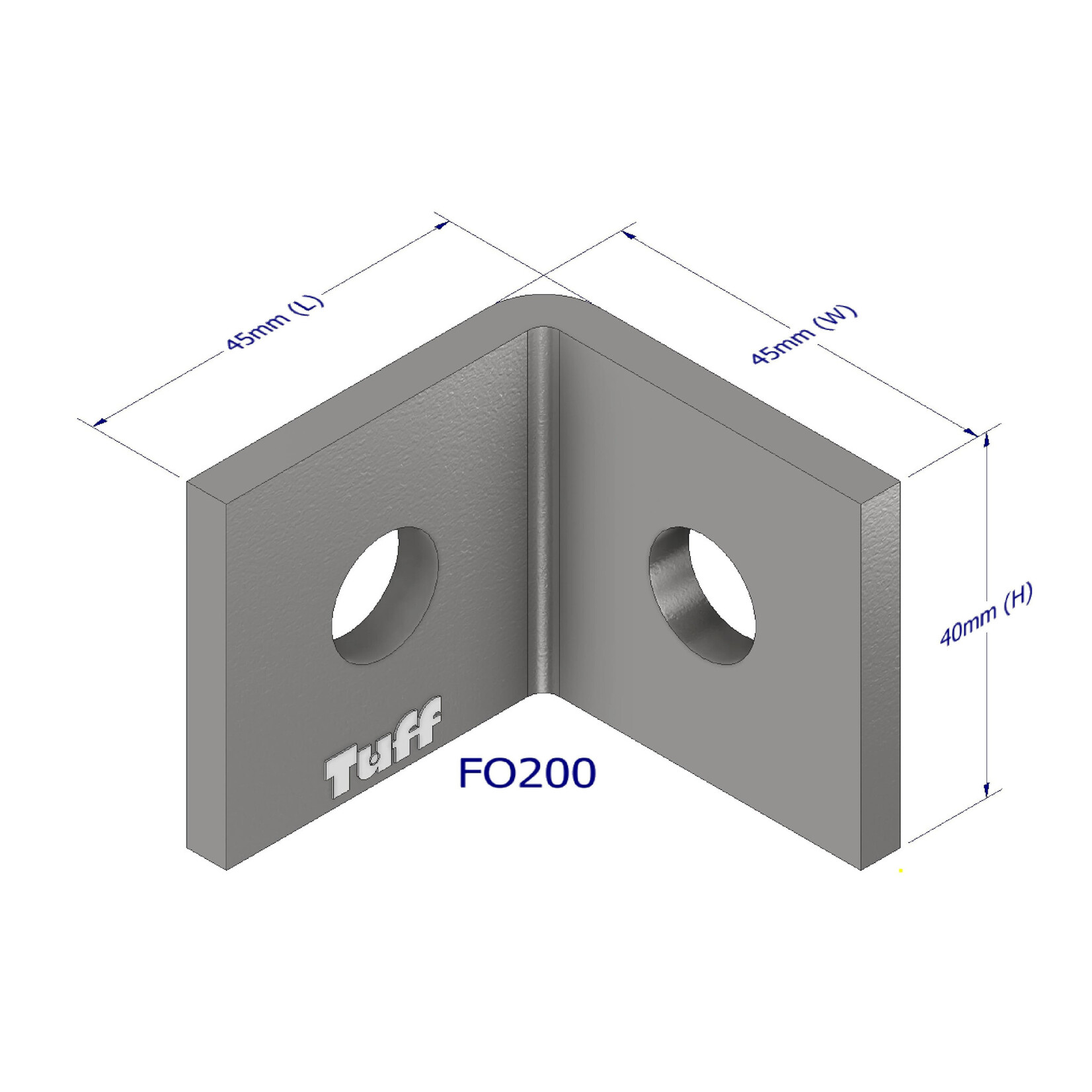 Brackets Bracket HDG 40 X 40 X 40 X 5mm 12mm hole