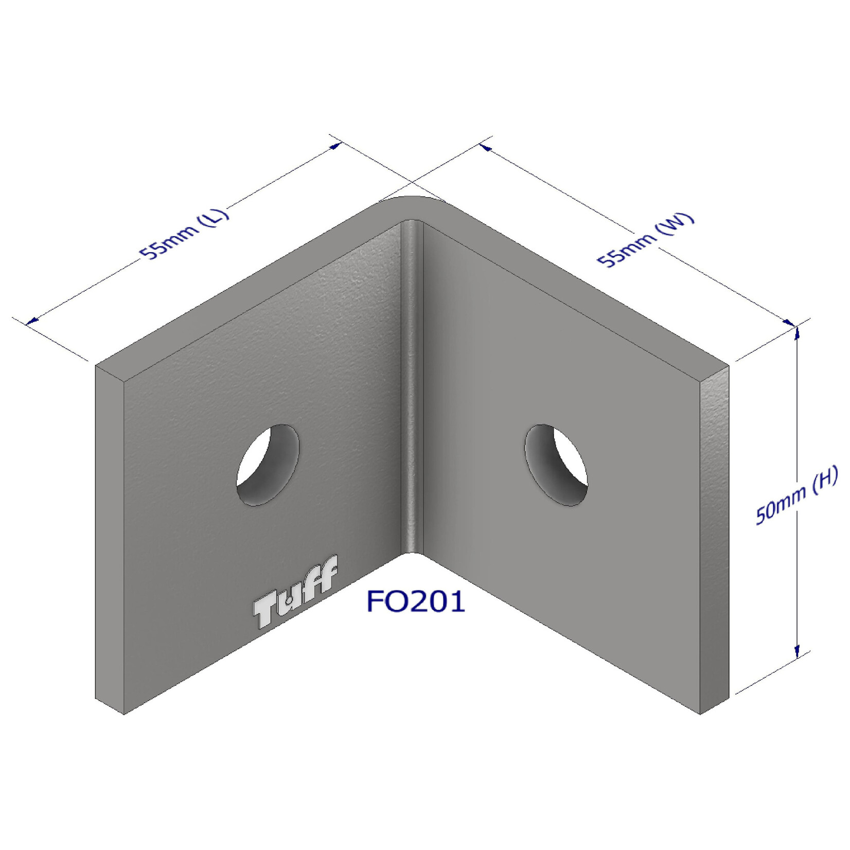 Brackets Bracket HDG 50 X 50 X 50 X 5mm 12mm hole