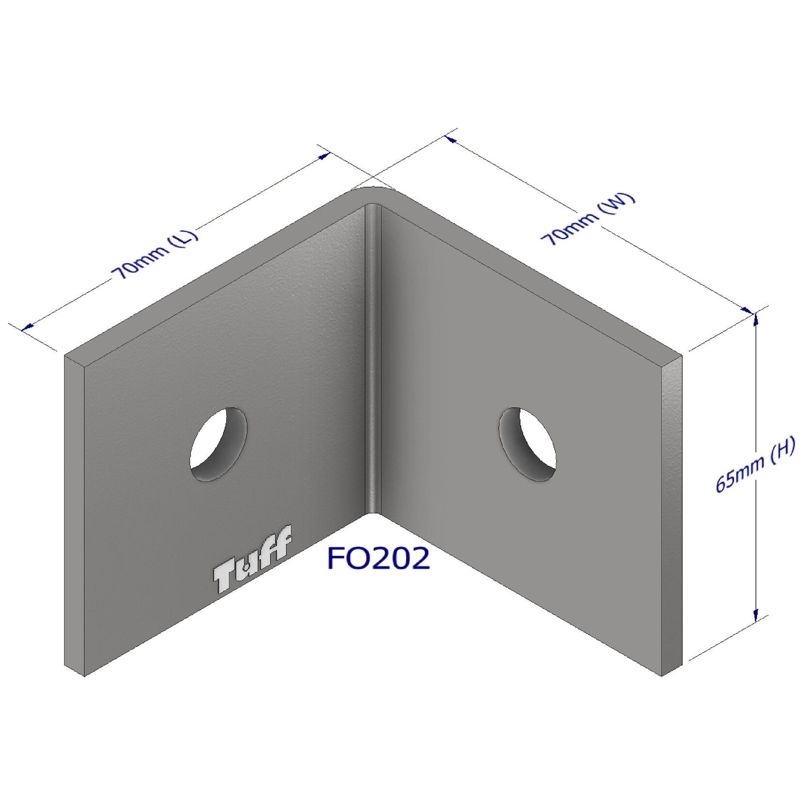 Brackets Bracket HDG 65 X 65 X 65 X 5mm 12mm hole