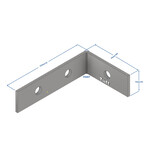 Brackets Bracket HDG 90 X 150 X 75 X 6mm 12mm Hole 2+1