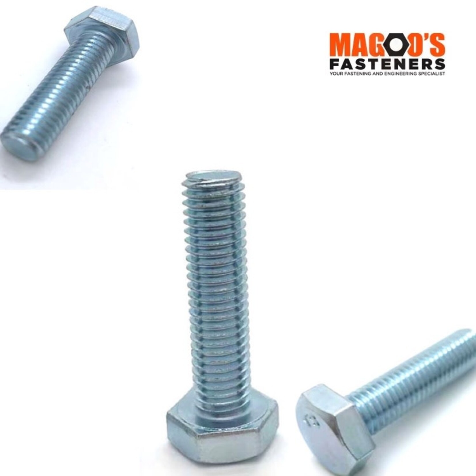 Bolts G8.8 ISO B/O Zinc M10 X 16