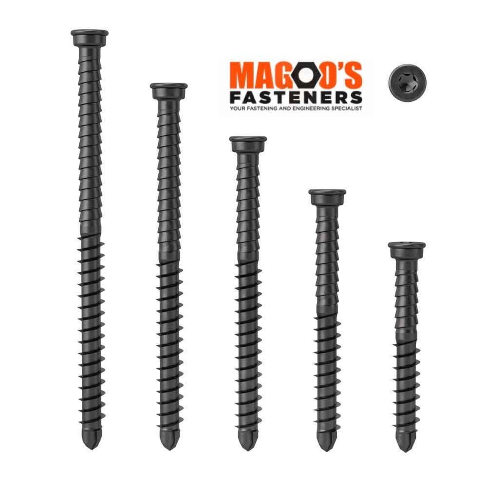 Decking Screw S2 Stainless 5.5 x 70mm SINGLE BLACK