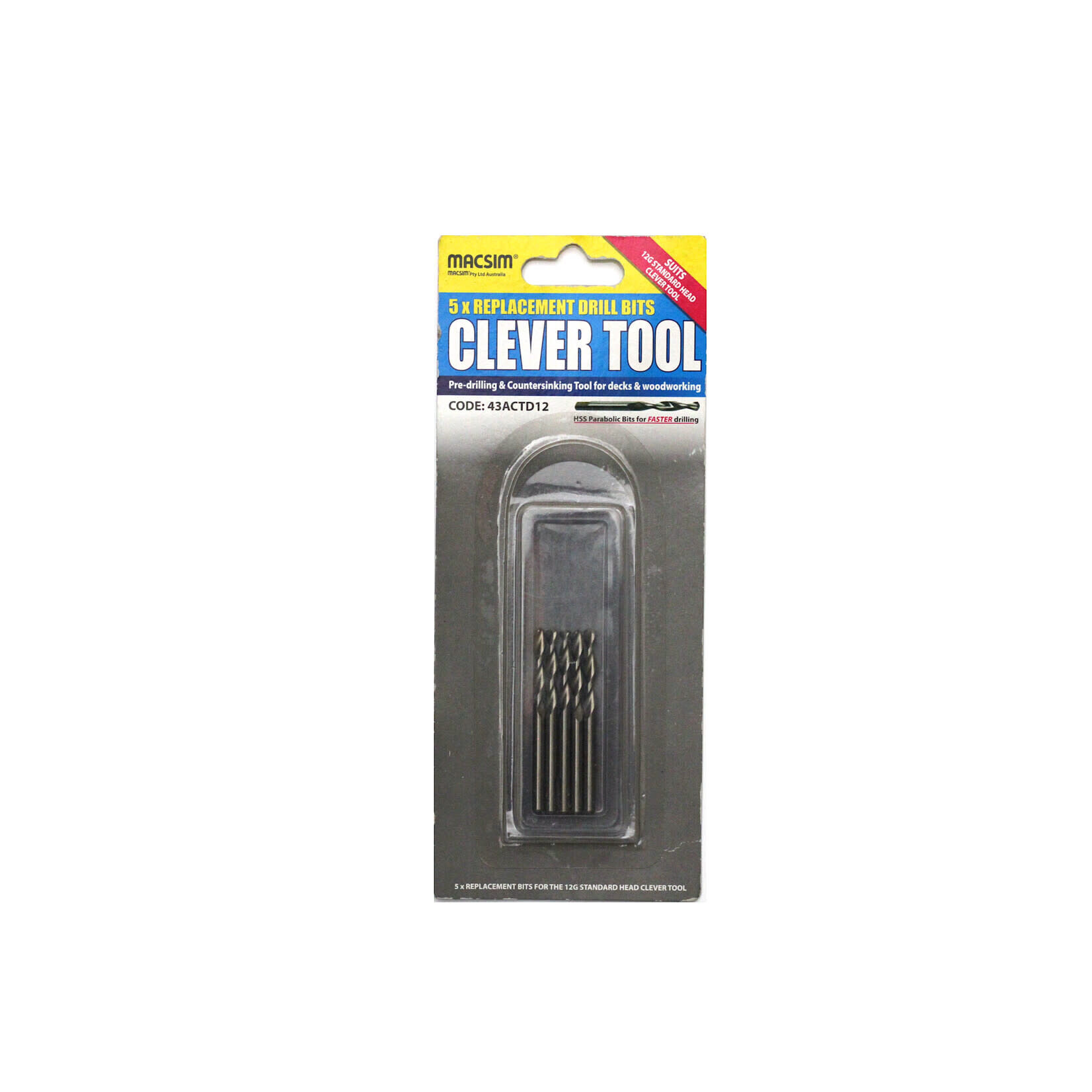 Drill Bits Clever Tool Replacement DRILLS 12g 45mm Long