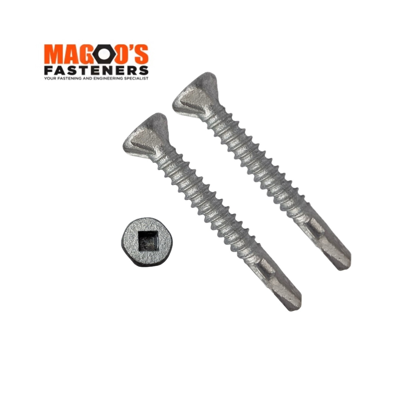 Screws Wing S/Drilling Metal Csk Rib Gal CL3 Square Drive 10-16 X 35 SINGLE