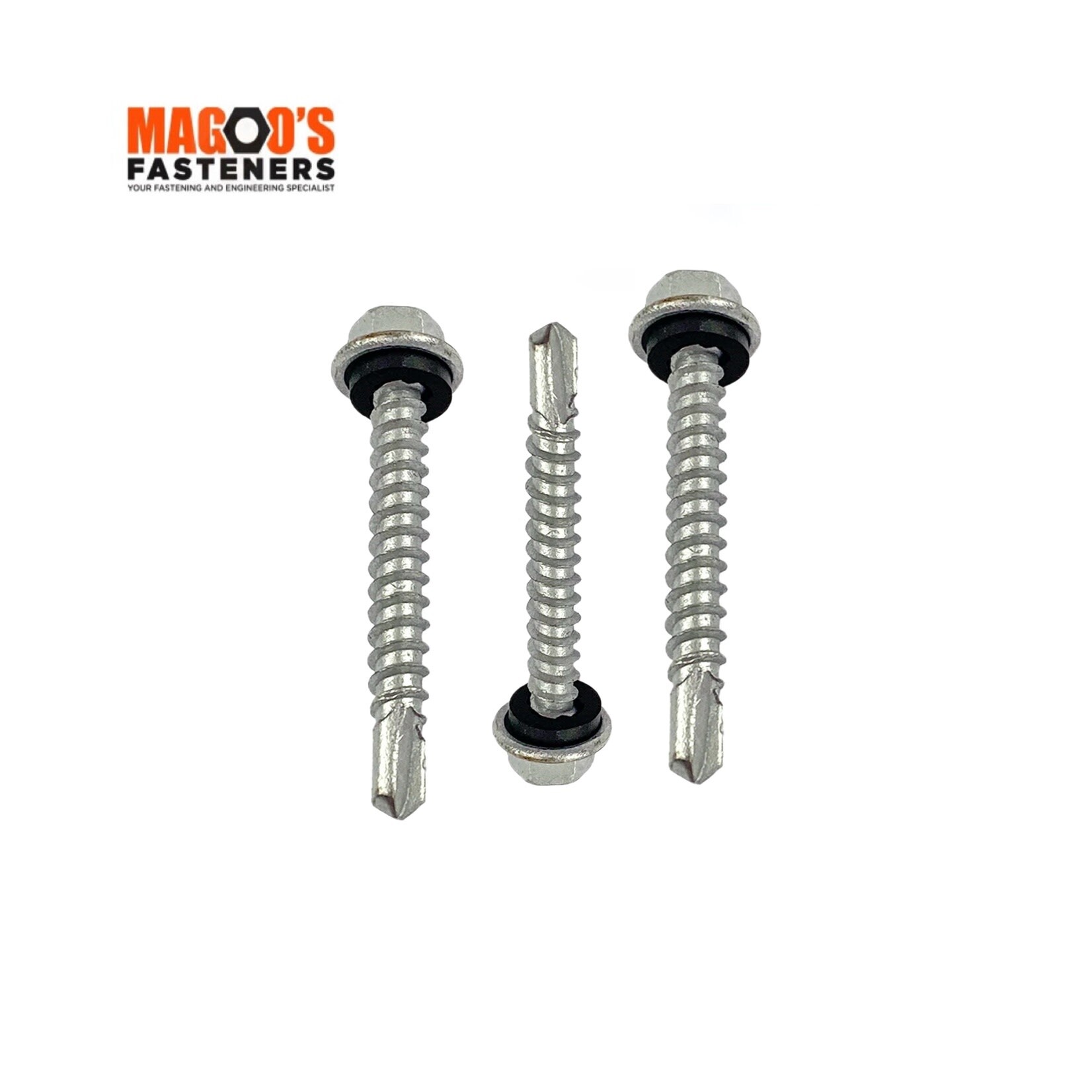 Screws S/Drilling Metal Hex Gal CL4 10-16 X 25 SEAL SINGLE