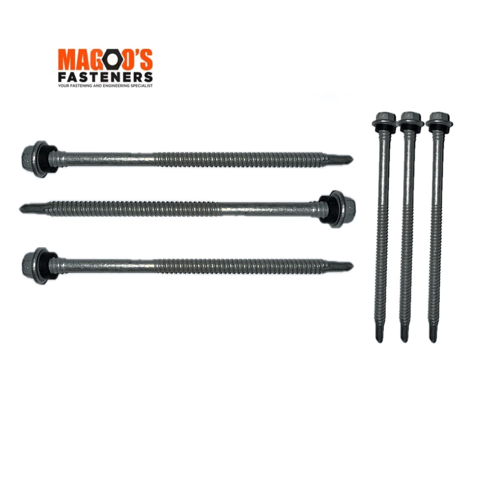 Screws S/Drilling Metal Hex Gal CL4 XGP 14-14 X 300 SEAL SINGLE