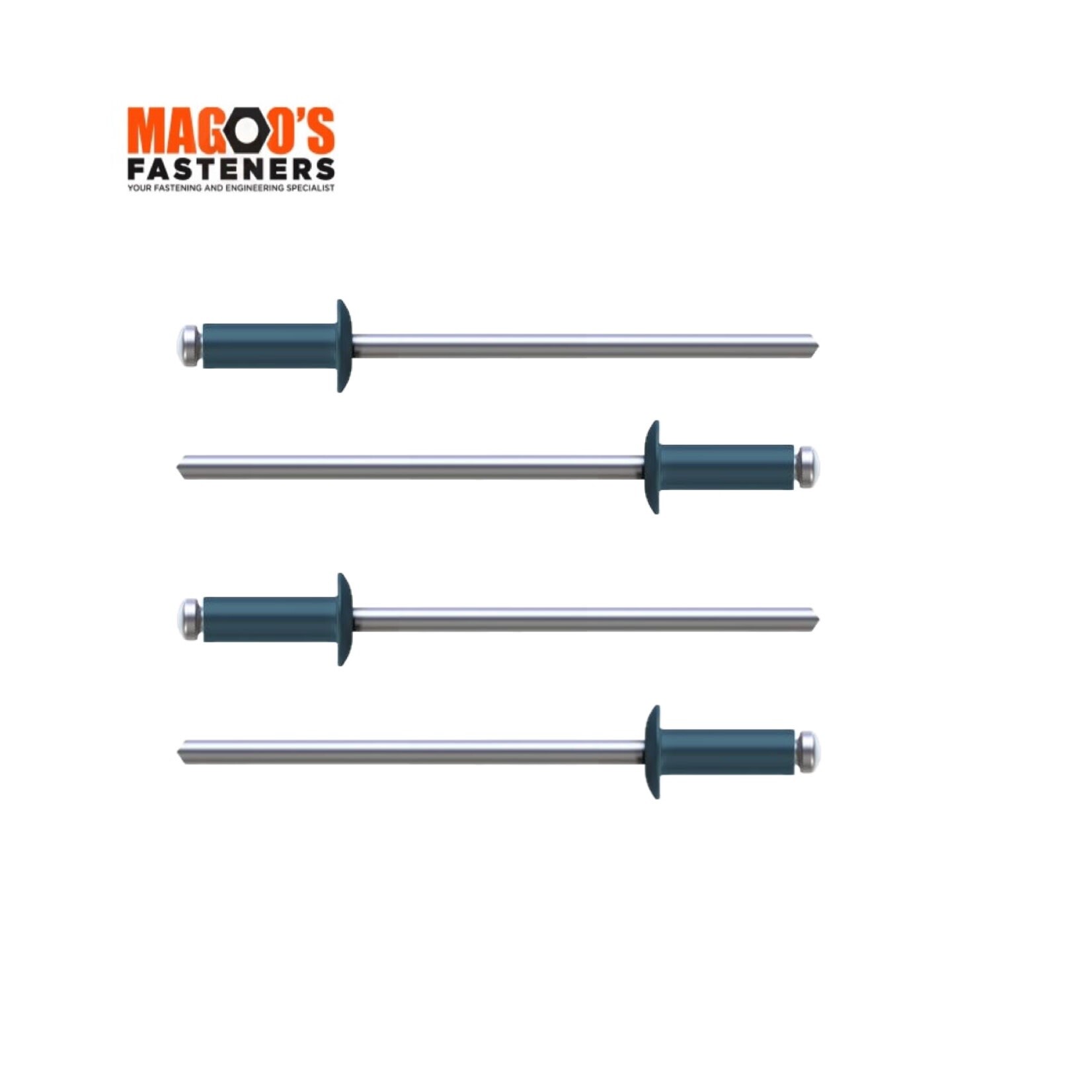 Rivets 5052 Aluminium & Steel Rivet 4-3 SINGLE Blue Ridge