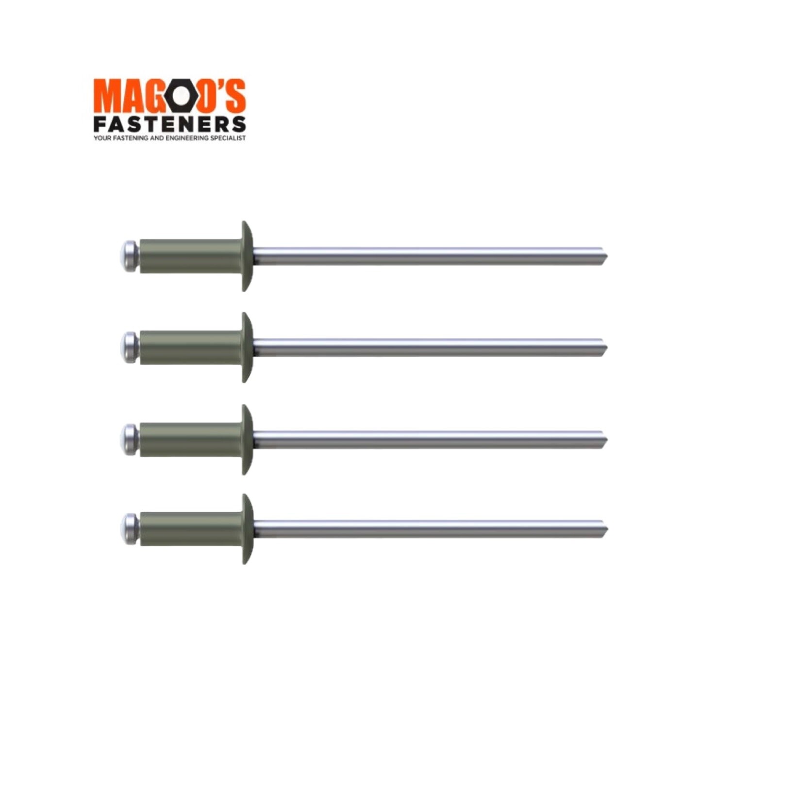 Rivets 5052 Aluminium & Steel Rivet 4-3 SINGLE Mangrove