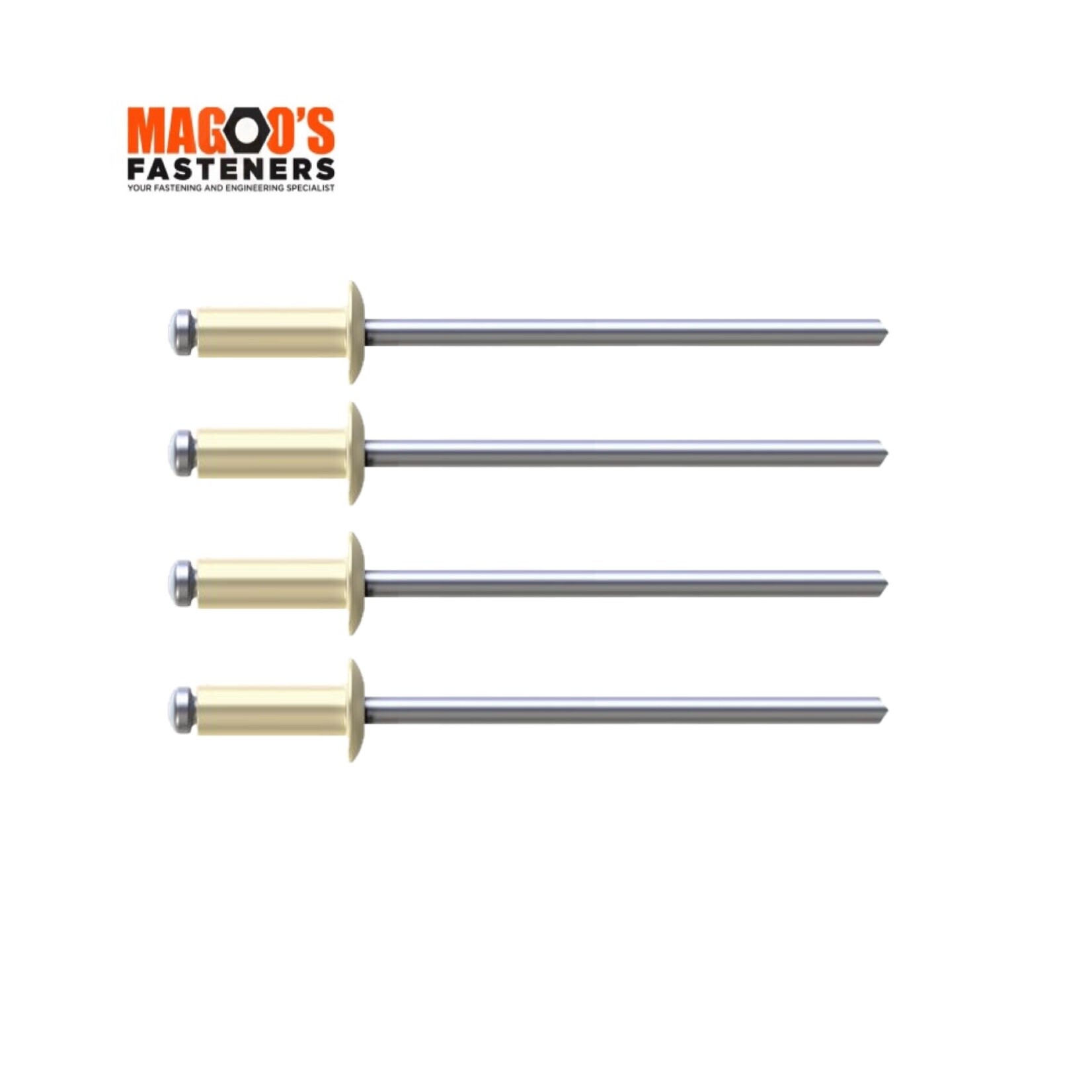 Rivets 5052 Aluminium & Steel Rivet 4-3 SINGLE Sandbank