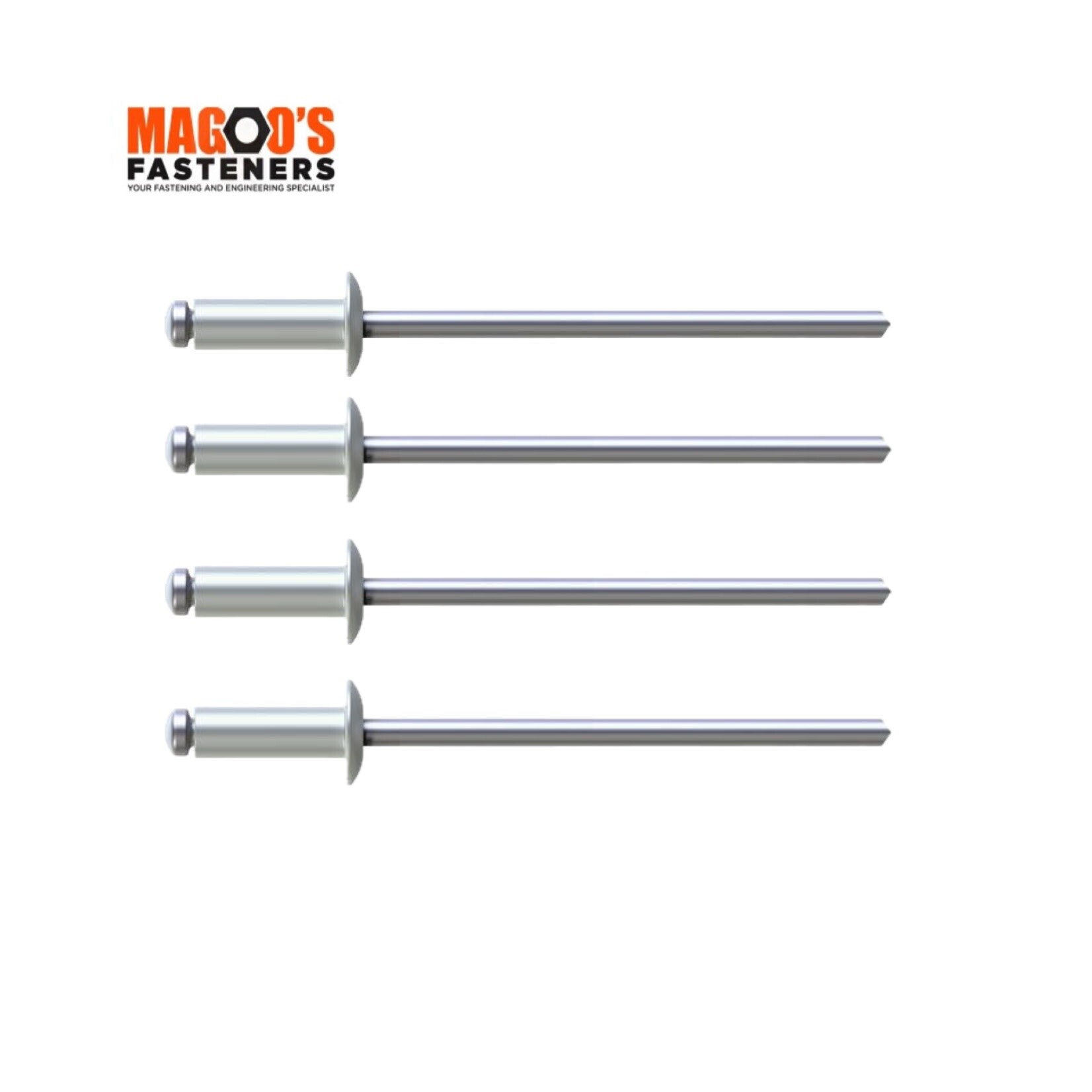 Rivets 5052 Aluminium & Steel Rivet 4-3 SINGLE Shale Grey