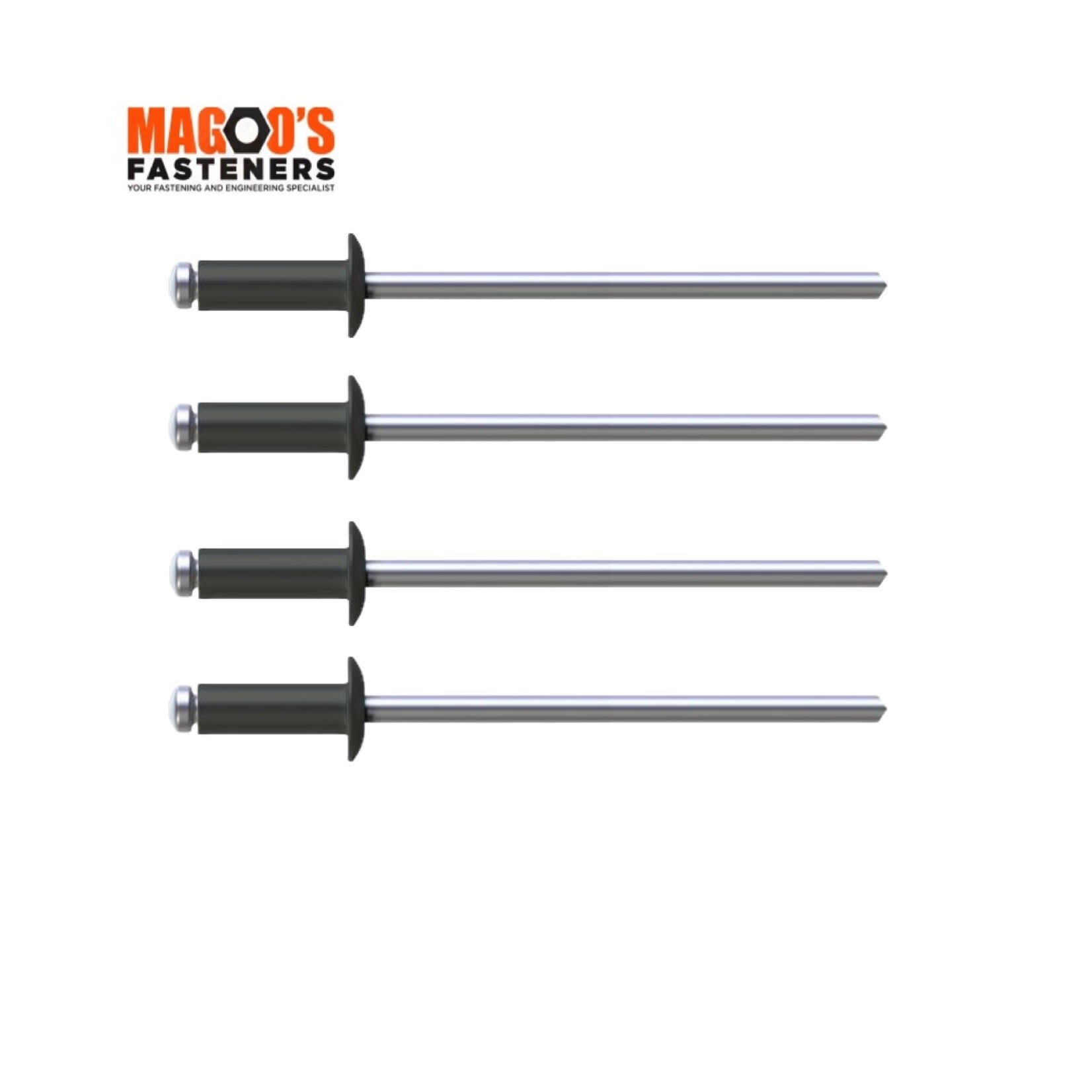 Rivets 5052 Aluminium & Steel Rivet 4-3 SINGLE Woodland Grey