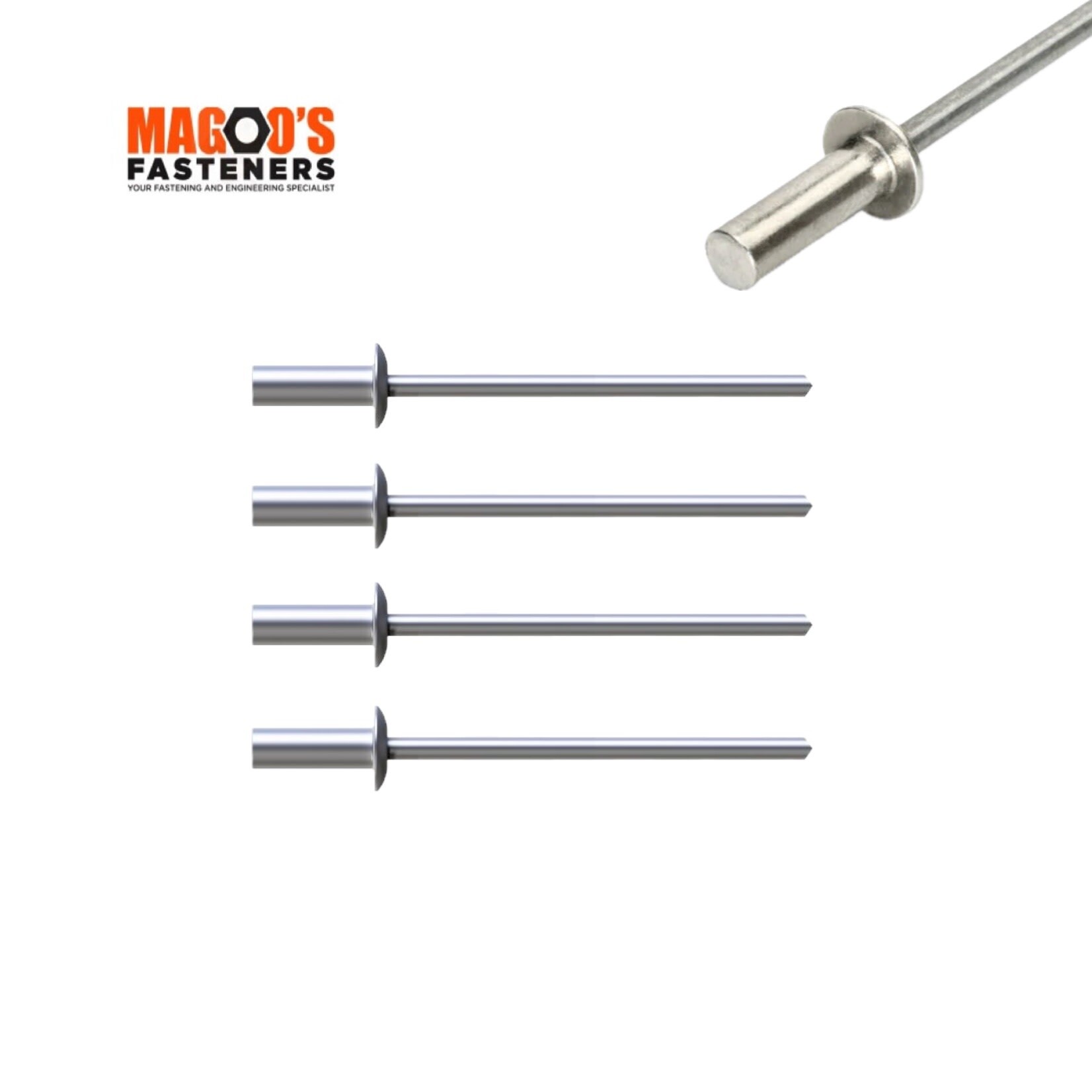 Rivets Aluminium Sealed Rivet Truss Head 6-3 SINGLE