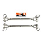 Hardware SS316 Rigging Screw Jaw & Jaw Closed Body M6 X 150