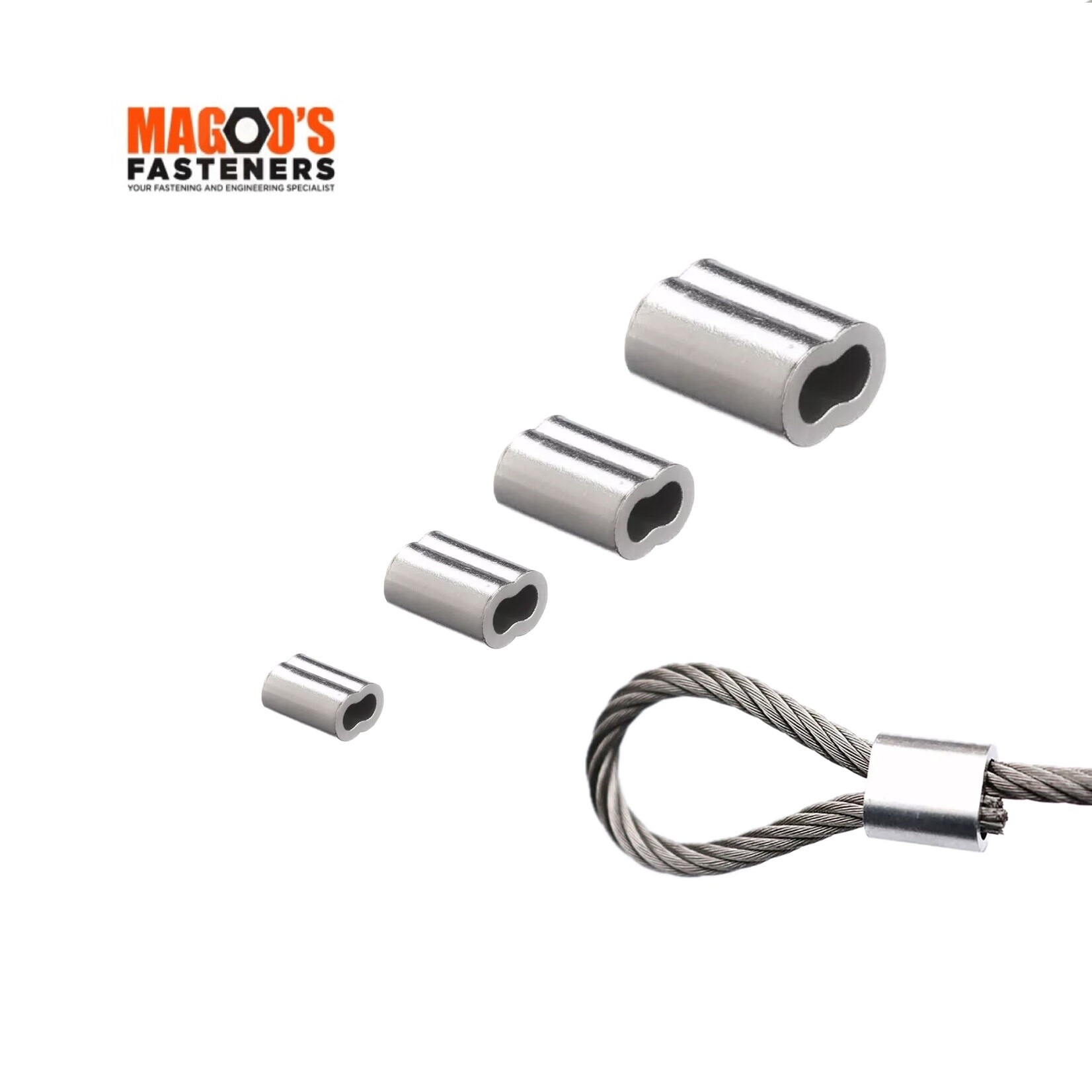 Hardware N/P Cu Wire Rope Ferrule Hand 6.0 mm