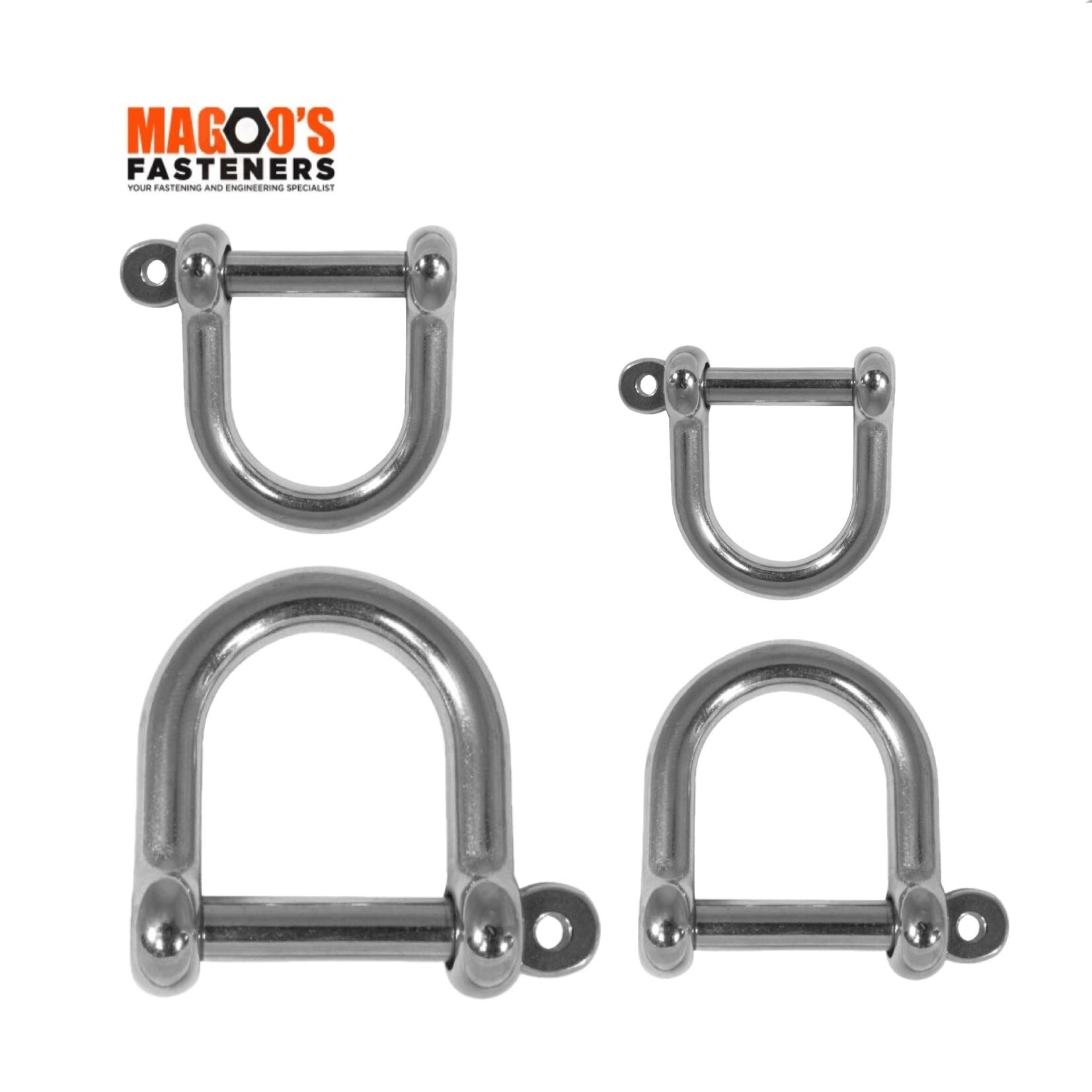 Hardware SS316 D Shackle Wide M12 X 72