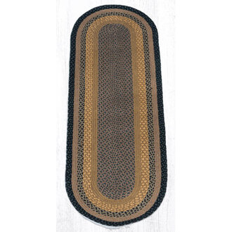 BrownBlackCharcoal Braided Area Rug