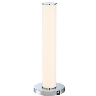 Corine Metal USB Torchiere Lamp