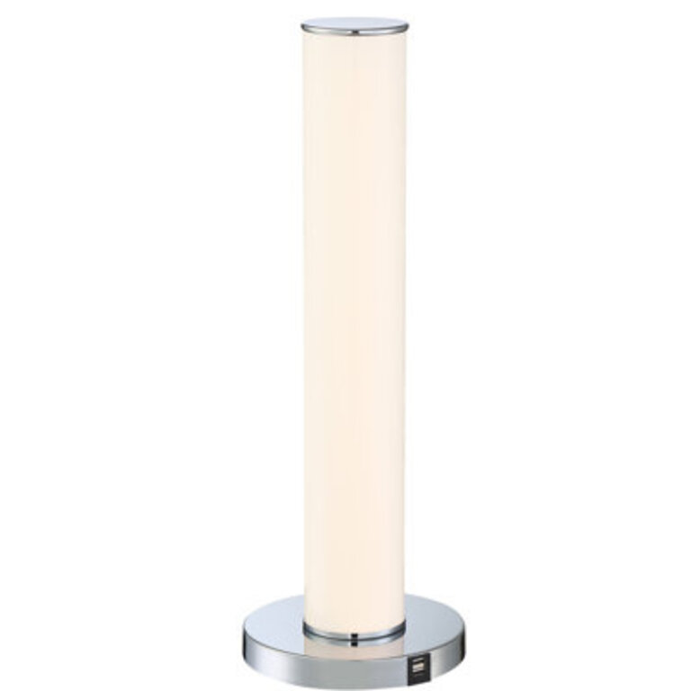 Corine Metal USB Torchiere Lamp