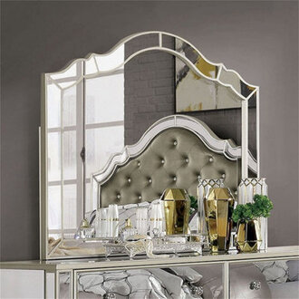 Charlton Wood Framed Mounts To Dresser Mirror in Silver