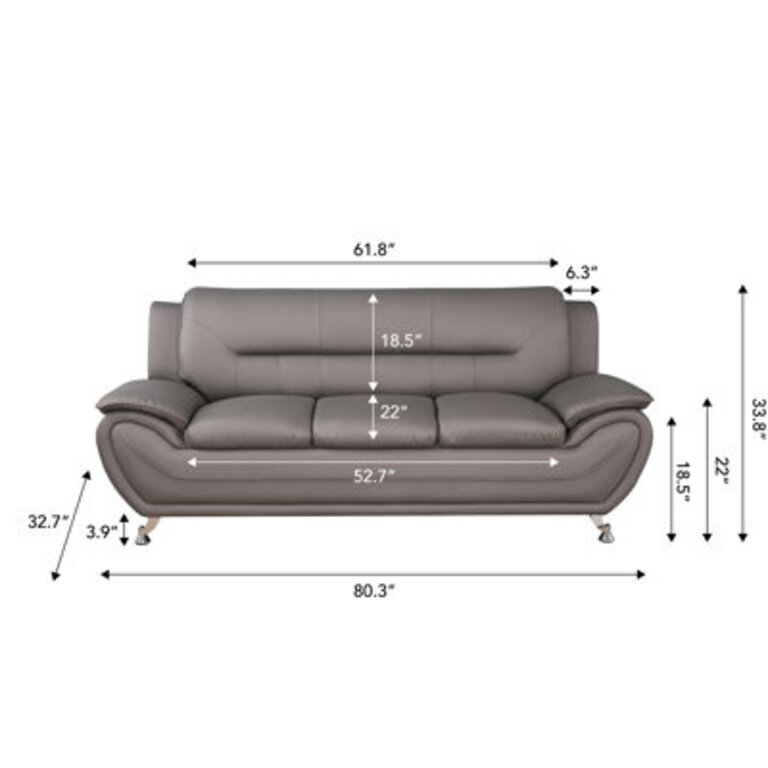 2 - Piece Faux Leather Living Room Set