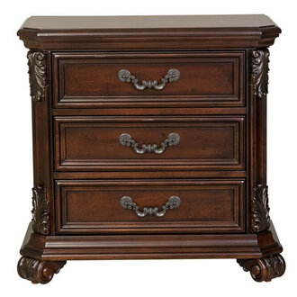 Amala 3 Drawer Nightstand