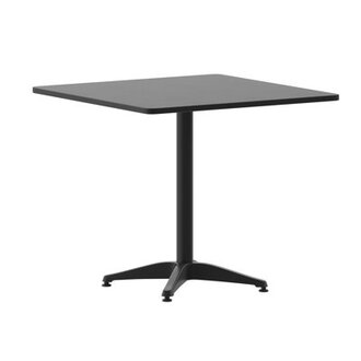 Siward Square Aluminum Smooth Top Indoor-Outdoor Table with Base