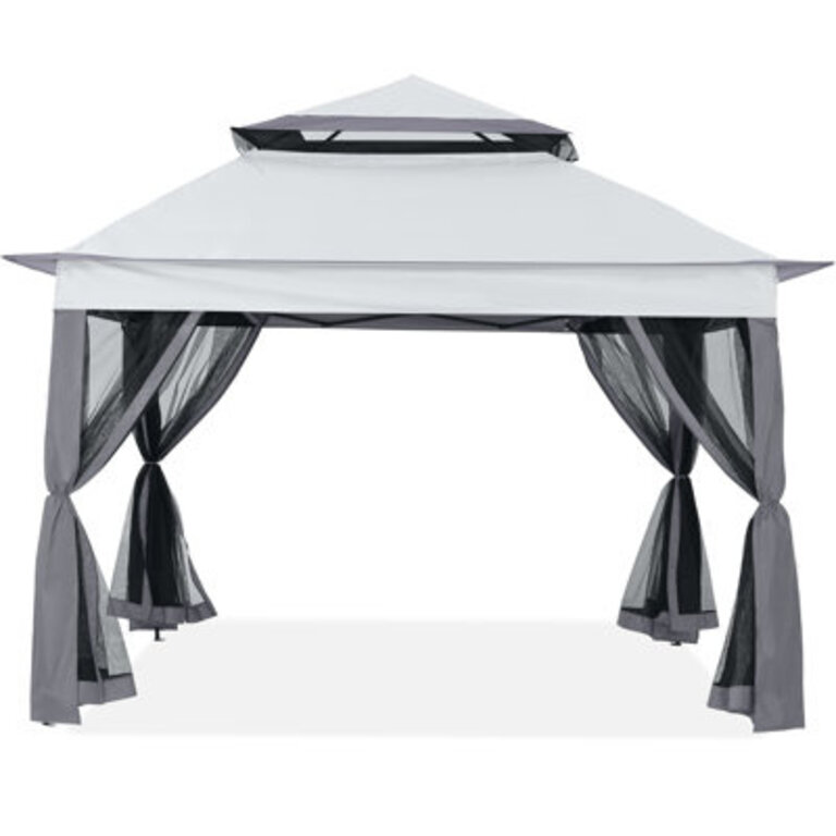 11 Ft W x 11 Ft D Steel Patio Gazebo