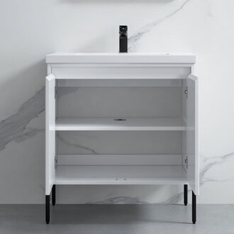 Leonhardine 30 Single Bathroom Vanity with Ceramic Top