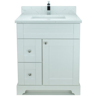 Virgile 25 Single Bathroom Vanity with Quartz Top